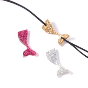 Ουρά γοργόνας Glitter plexiglass μικρός σύνδεσμος 11x26mm