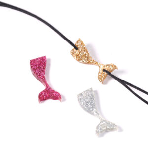 Ουρά γοργόνας Glitter plexiglass μικρός σύνδεσμος 11x26mm