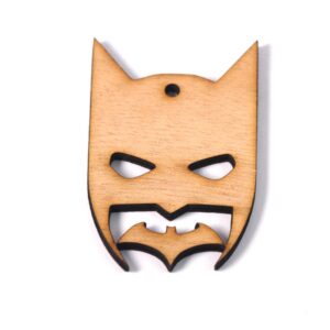 Batman με νυχτερίδα διάτρητο μεγάλο ξύλινο κρεμαστό 57x39mm