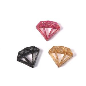 Διαμάντι διάτρητο Glitter χρώμα plexiglass σύνδεσμος 14.5x17mm