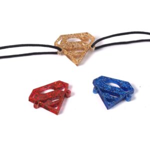 Superman μικρό Glitter plexiglass σύνδεσμος 16x21mm