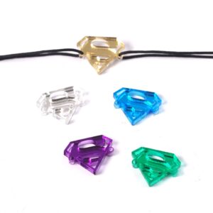 Superman μικρό μεταλλικό χρώμα plexiglass σύνδεσμος 16x21mm