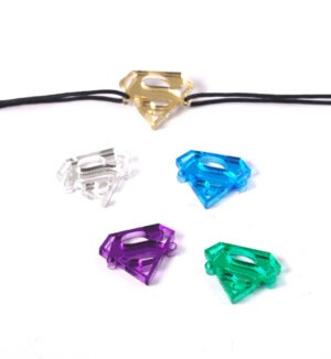 Superman μικρό μεταλλικό χρώμα plexiglass σύνδεσμος 16x21mm