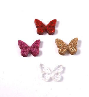 Πεταλούδα Glitter plexiglass σύνδεσμος 10x16mm