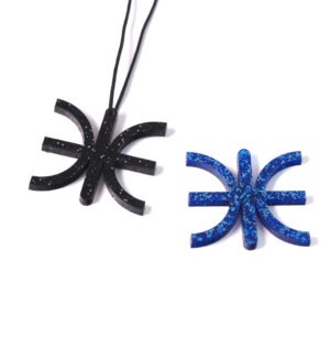 Δελφικό Έψιλον Glitter plexiglass κρεμαστό 35x37mm