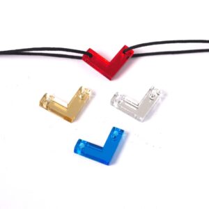 Βέλος μικρό μεταλλικό χρώμα plexiglass σύνδεσμος 13x21mm
