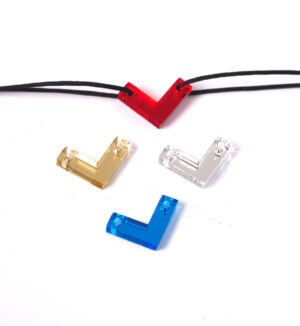 Βέλος μικρό μεταλλικό χρώμα plexiglass σύνδεσμος 13x21mm