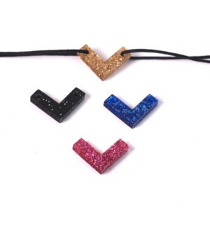 Βέλος μικρό Glitter plexiglass σύνδεσμος 13x21mm