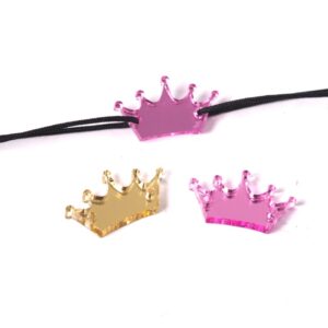 Κορώνα μεταλλικό χρώμα plexiglass σύνδεσμος 13x25mm
