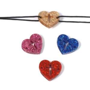 Καρδούλα με σταυρό Glitter plexiglass σύνδεσμος 16.5x18.5mm