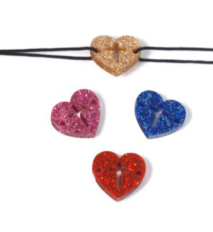 Καρδούλα με σταυρό Glitter plexiglass σύνδεσμος 16.5x18.5mm