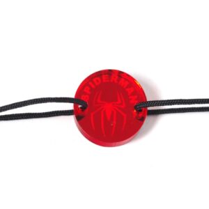 Spider Man μεταλλικό κόκκινο χρώμα plexiglass σύνδεσμος 18x18mm