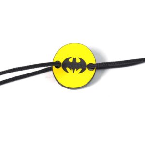 Βatman κίτρινο-μαύρο στρογγυλός plexiglass σύνδεσμος 15x15mm