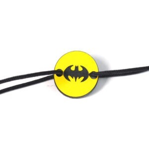 Βatman κίτρινο-μαύρο στρογγυλός plexiglass σύνδεσμος 15x15mm