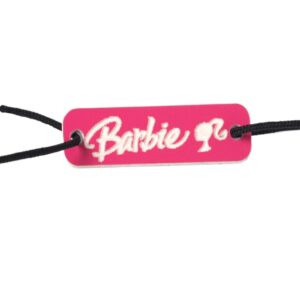 Barbie παραλληλόγραμμο baby pink-λευκό plexiglass σύνδεσμος 9x32mm