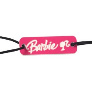 Barbie παραλληλόγραμμο baby pink-λευκό plexiglass σύνδεσμος 9x32mm