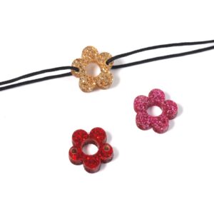 Μαργαρίτα με κύκλο διάτρητο Glitter plexiglass σύνδεσμος 15x16mm