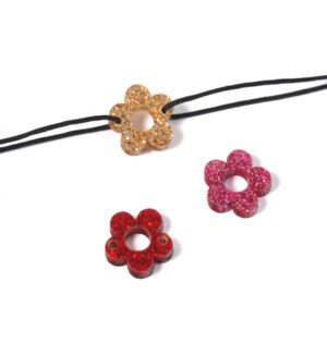 Μαργαρίτα με κύκλο διάτρητο Glitter plexiglass σύνδεσμος 15x16mm