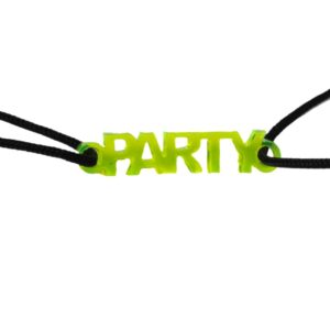 Σύνδεσμος ''PARTY''  κίτρινο νέον plexiglass 5x25mm
