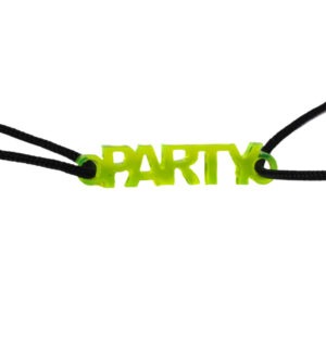Σύνδεσμος ''PARTY''  κίτρινο νέον plexiglass 5x25mm