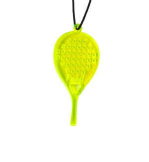Ρακέτα  ''Padel''  κίτρινο νέον χρώμα  plexiglass κρεμαστό 48x25mm