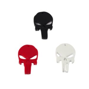 Νεκροκεφαλή Punisher opaque plexiglass κρεμαστό 32x23mm