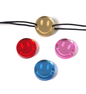 Smile Face στρογγυλός μεταλλικό χρώμα plexiglass σύνδεσμος 17mm