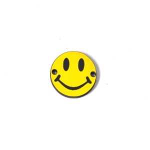 Smile Face στρογγυλός κίτρινο-μαύρο plexiglass σύνδεσμος 17mm