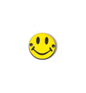 Smile Face στρογγυλός κίτρινο-μαύρο plexiglass σύνδεσμος 17mm