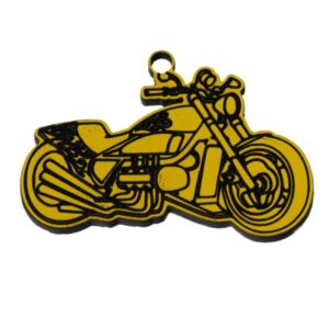 Harley Davidson κίτρινο-μαυρό χρώμα μονής όψης κρεμαστό Plexiglass 27x42mm