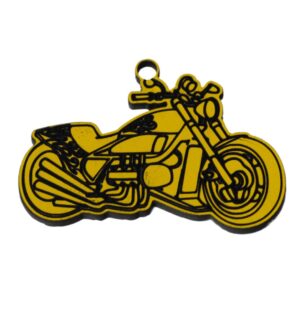 Harley Davidson κίτρινο-μαυρό χρώμα μονής όψης κρεμαστό Plexiglass 27x42mm