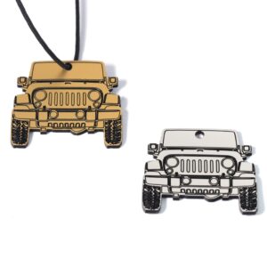 Jeep Wrangler ματ χρώμα μονής όψης μεγάλο κρεμαστό Plexiglass 38x43mm