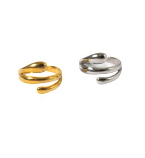 Δαχτυλίδι 3 Lines Hug ανοιγόμενο μεταλλικό ατσάλι 18mm