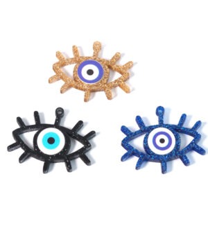 Sun Eye οβάλ Glitter plexiglass κρεμαστό 36x43mm