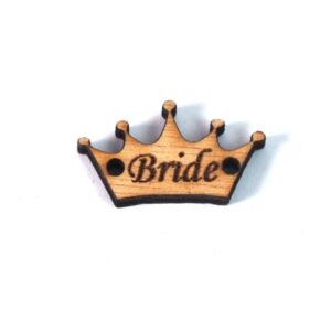 Κορώνα Bride φυσικό ξύλινος σύνδεσμος 25x13mm