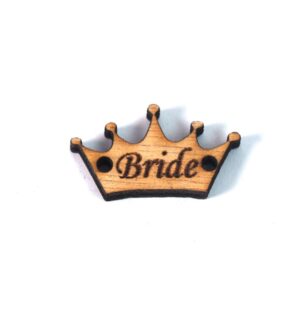 Κορώνα Bride φυσικό ξύλινος σύνδεσμος 25x13mm