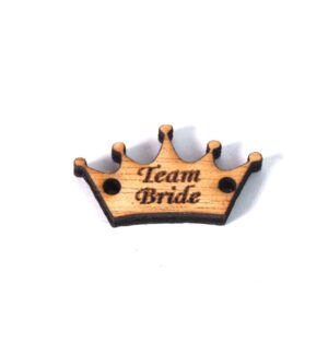 Κορώνα Team Bride φυσικό ξύλινος σύνδεσμος 25x13mm