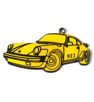 Porsche 911 Classic opaque κίτρινο χρώμα Plexiglass κρεμαστό 23x52mm