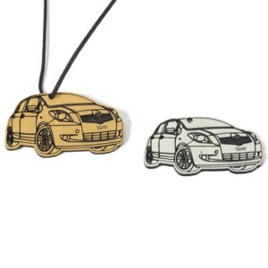 Toyota Yaris ματ μεταλλικό χρώμα Plexiglass κρεμαστό 27x55mm