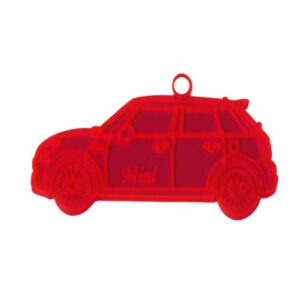 Αυτοκίνητο Mini Cooper ροζ φλούο κρεμαστό 27x50mm