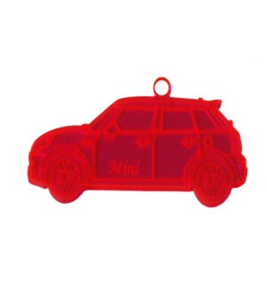 Αυτοκίνητο Mini Cooper ροζ φλούο κρεμαστό 27x50mm