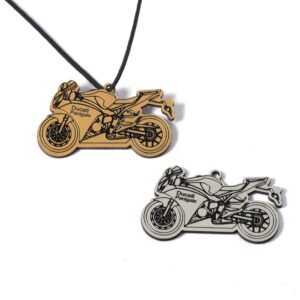 Μηχανή Ducati Panigale ματ μεταλλικό χρώμα plexiglass κρεμαστό 28x57mm