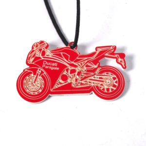 Μηχανή Ducati Panigale opaque κόκκινο plexiglass κρεμαστό 28x57mm