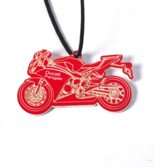 Μηχανή Ducati Panigale opaque κόκκινο plexiglass κρεμαστό 28x57mm