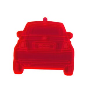 Αυτοκίνητο Fiat 500  ροζ φλούο plexiglass κρεμαστό 45x46mm