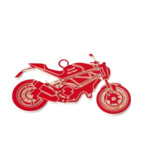 Μηχανή Ducati Monster κόκκινο-λευκό χρώμα plexiglass κρεμαστό 50x32mm