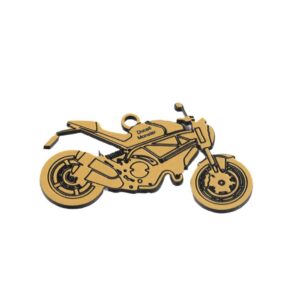 Μηχανή Ducati Monster χρυσό ματ μεταλλικό χρώμα plexiglass κρεμαστό 50x32mm
