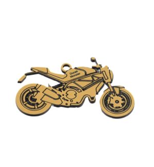 Μηχανή Ducati Monster χρυσό ματ μεταλλικό χρώμα plexiglass κρεμαστό 50x32mm