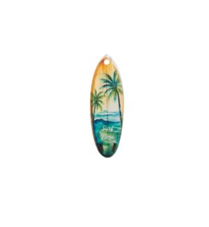 Σανίδα σερφ “Surf Time”τυπωμένο πολύχρωμο plexiglass κρεμαστό 55x19mm