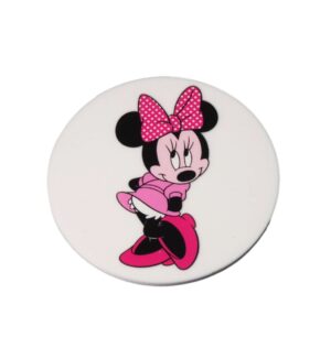 Στρογγυλό σουβέρ με Minnie τυπωμένο πολύχρωμο σε βάση 80mm